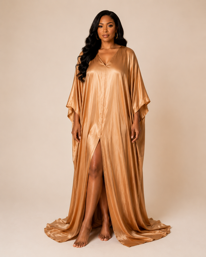 LONDON AURIELLE LUXE SATIN CAFTAN
