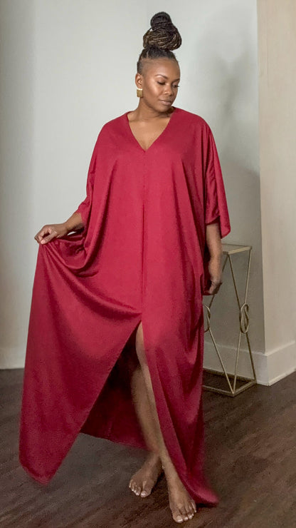 Burgundy Wine MhuMhu Caftan