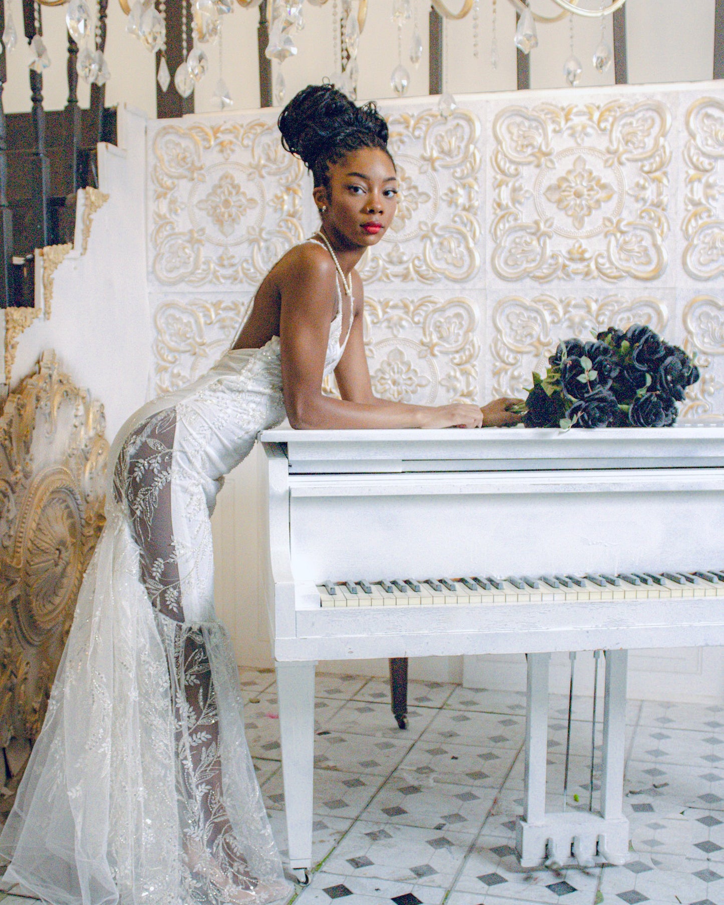 White Beaded Destination Dress